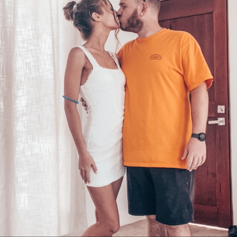 Extra small white dress floral textured Little white dress honeymoon